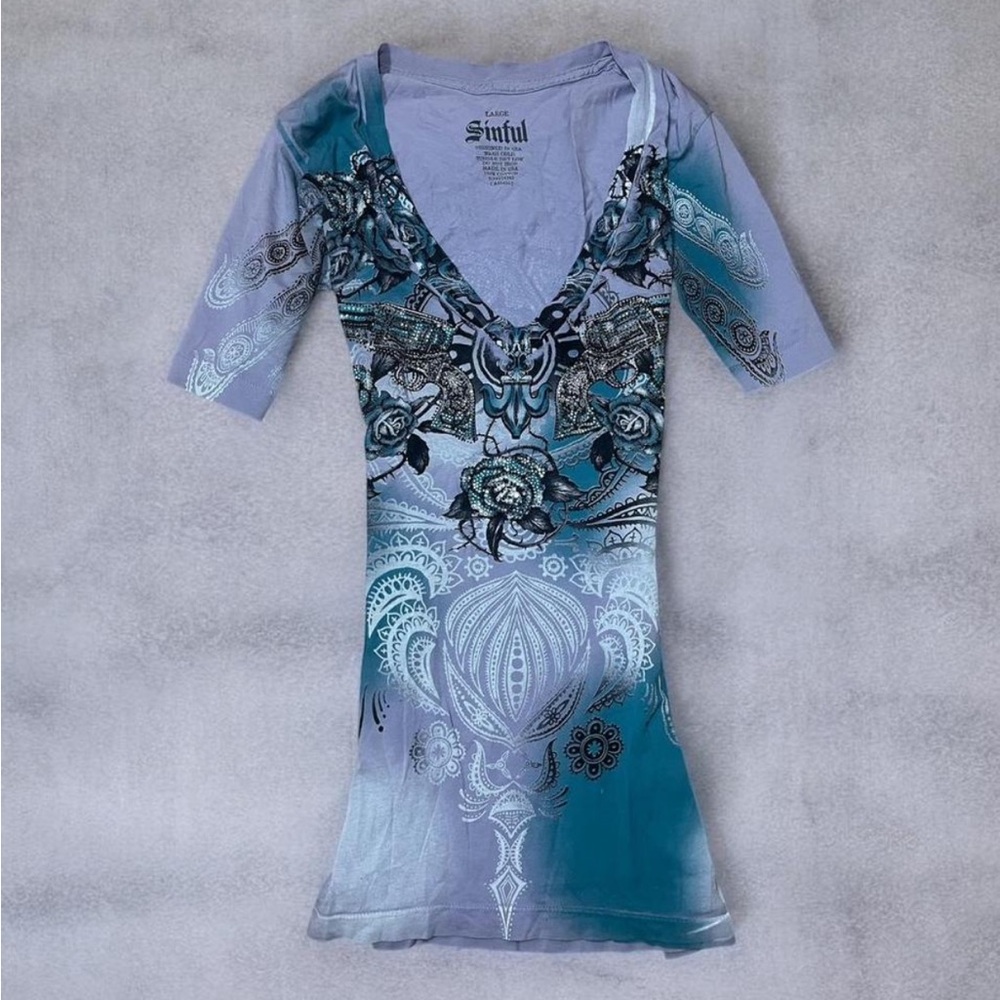 Sinful by Affliction bling shirt